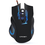 Мышь оптическая Crown CMXG-615 проводная USB черный