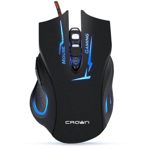 Мышь оптическая Crown CMXG-615 проводная USB черный 