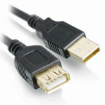 Удлинитель интерфейсный 5bites USB2 AM - AF 3m черный GOLD феррит UC5011-030A