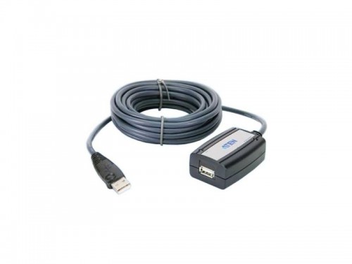 Удлинитель интерфейсный Aten USB2 AM - AF активный 5m серый UE250-AT 