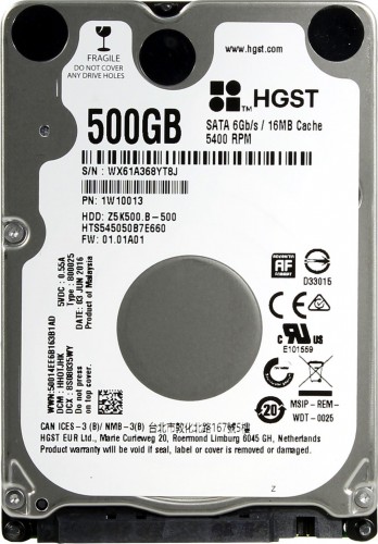 Жесткий диск Hitachi HDD 500Gb 2.5&quot; SATA 5400rpm 16mb HTS545050B7E660 