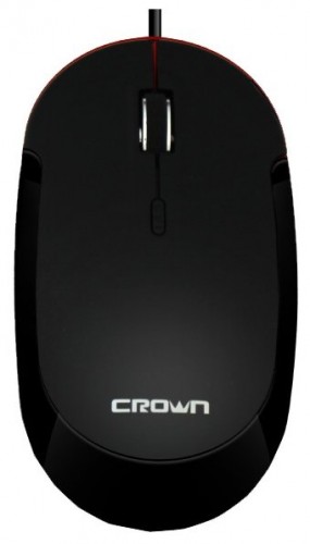 Мышь оптическая Crown CMM-21 проводная USB красный;черный CM000001059 проводная мышьинтерфейс USBдля настольного компьютерасветодиодная, 3Џклавиширазрешение сенсора мыши 1600еdpi