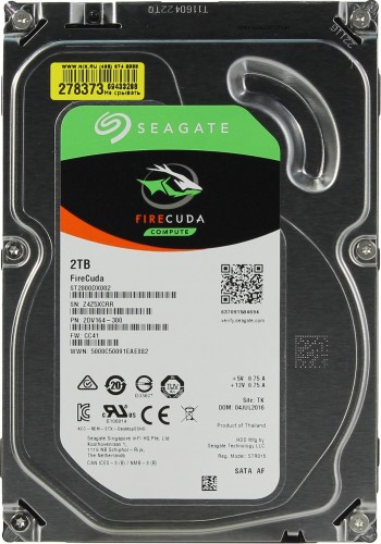 Жесткий диск Seagate HDD+SSD 2Tb 3.5&quot; SATA 7200rpm 64mb ST2000DX002 