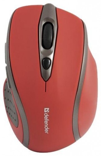 Мышь оптическая Defender SAFARI MM-675 беспроводная USB красный 52676 