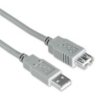Удлинитель интерфейсный Hama USB2 AM - AF 1.8m серый H-30619