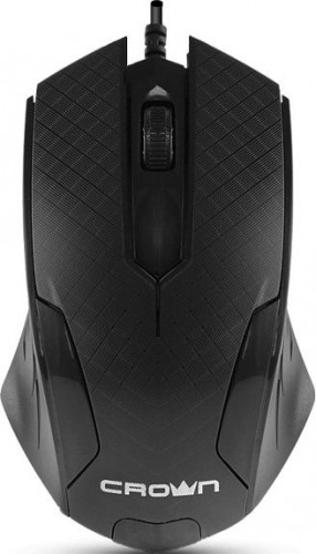 Мышь оптическая Crown CMM-100 проводная USB черный 