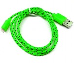 Кабель интерфейсный SmartBuy USB2 AM - Lightning M 1.2m нейлон зеленый нейлон IK-512N GREEN