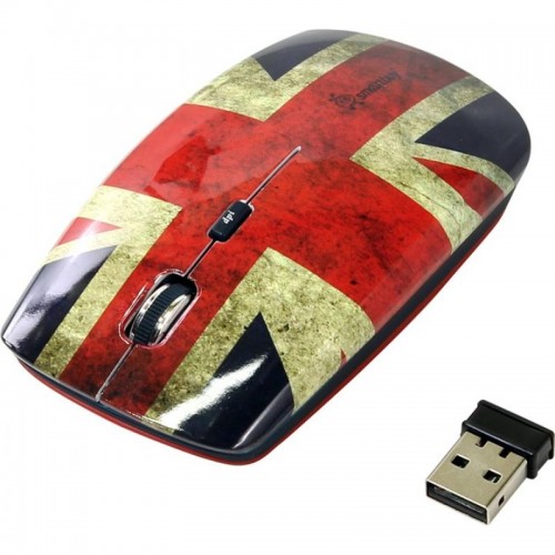 Мышь оптическая SmartBuy SBM-327 British flag беспроводная USB красный;черный 