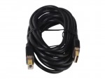Кабель интерфейсный Hama USB2 AM - BM 3m черный GOLD H-46772