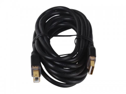 Кабель интерфейсный Hama USB2 AM - BM 3m черный GOLD H-46772 