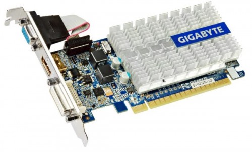 Видеокарта Giga-byte NVIDIA GeForce 210 1Gb 520 МГц PCI-E 2.0 RET GV-N210SL-1GI  