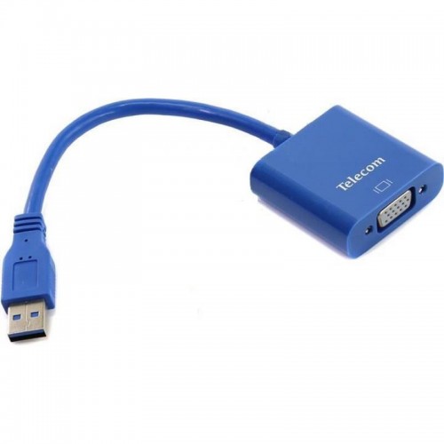 USB-адаптер аудио-видео Telecom USB3 AM - SVGA 15F 0.2m синий TA710 