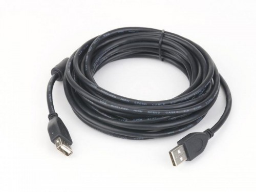 Кабель интерфейсный Gembird USB2 AM - AF 4.5m черный экран CCF2-USB2-AMAF-15 