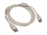 Удлинитель интерфейсный Buro USB2 AM - AF 1.8m серый феррит USB2.0-AM-AF-1.8M-MG