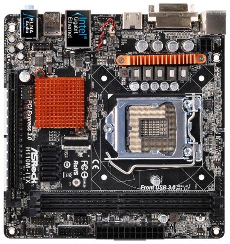 Мат.плата Asrock H110M-ITX s1151 Intel H110 mini-ITX RET 