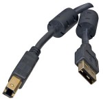 Кабель интерфейсный 5bites USB2 AM - BM 3m GOLD феррит UC5010-030A