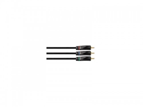 Кабель аудио-видео Hama RCA 3xM - 3xM 3m черный GOLD H-107480 