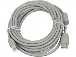 Кабель интерфейсный Belsis USB2 AM - BM 5m серый фильтр BW1413