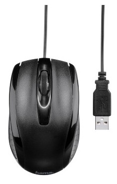 Мышь оптическая Hama AM-5400 проводная USB черный H-86560 