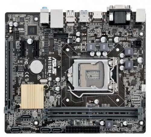 Мат.плата Asus H110M-R/C/SI s1151 Intel H110 microATX RET материнская плата форм-фактора microATXсокет LGA1151чипсет Intel H1102 слота  DDR4 DIMM, 2133 МГц