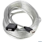 Удлинитель интерфейсный Vcom USB2 AM - AF активный 20m активный бесцветный;прозрачный [VUS7049]