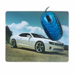 Мышь оптическая CBR Sport Car сувенирная проводная USB синий