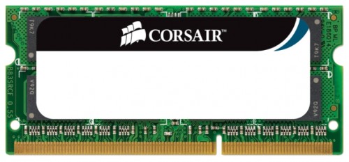 Память для ноутбука&lt;&gt;Corsair&lt;&gt;DDR3 SODIMM 8Gb PC10600 1333 МГц 1 модуль памяти DDR3объем модуля 8 Гбформ-фактор SODIMM, 204-контактныйчастота 1333 МГцCAS Latency (CL): 9