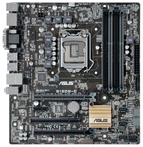 Мат.плата Asus B150M-C s1151 Intel B150 microATX RET материнская плата форм-фактора ATXсокет LGA1151чипсет Intel B1504 слота  DDR4 DIMM2133 МГцподдержка CrossFire X