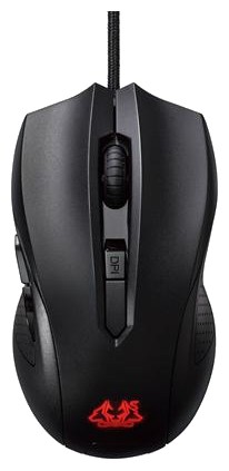 Мышь оптическая Asus CERBERUS MOUSE проводная USB красный;черный 90YH00Q1-BAUA00 