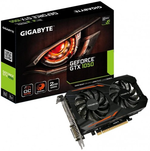 Видеокарта Giga-byte nVidia GeForce GTX 1050 2Gb 1379 МГц PCI-E 3.0 RET GV-N1050OC-2GD 