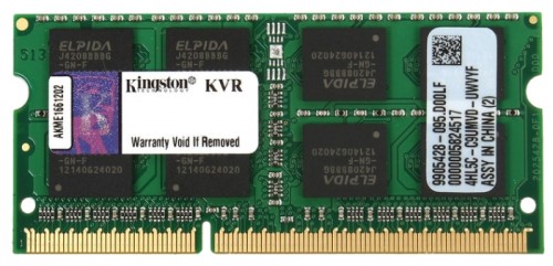Память для ноутбука Kingston DDR3 SODIMM 8Gb 1600mhz 1600 МГц KVR16S11/8 1 модуль памяти DDR3Lобъем модуля 8 Гбформ-фактор SODIMM, 204-контактныйчастота 1600 МГцCAS Latency (CL): 11