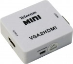 HDMI-адаптер аудио-видео Telecom HDMI 19F - JACK 3.5F,SVGA 15F белый TTC4025