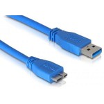 Кабель интерфейсный 5bites USB3 AM - microM 0.5m синий UC3002-005