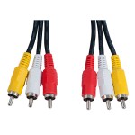 Кабель аудио-видео Perfeo RCA 3xM - 3xM 1m R3101