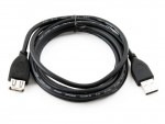 Удлинитель интерфейсный Cablexpert USB2 AM - AF 1.8m черный экран CCP-USB2-AMAF-6