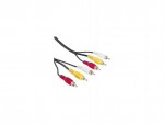 Кабель аудио-видео Hama RCA 3xM - 3xM 2m черный H-43134