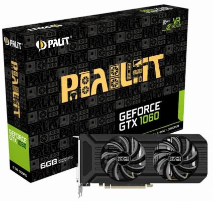 Видеокарта Palit GeForce GTX 1060 6Gb 1506 МГц PCI-E 3.0 RET PA-GTX1060 STORMX 6G 