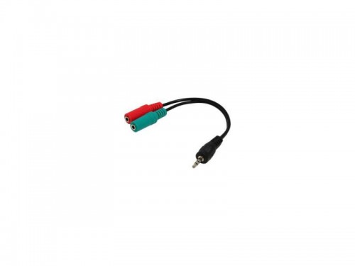Переходник аудио-видео Gembird JACK 3.5F - 2x3.5M 0.2m черный CCA-417 