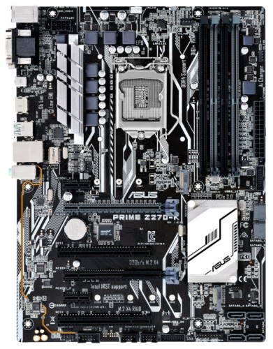 Мат.плата Asus PRIME Z270-K s1151 Intel Z270 ATX RET материнская плата форм-фактора ATXсокет LGA1151чипсет Intel Z2704 слота  DDR4 DIMM, 2133-3866 МГцподдержка SLI/CrossFireX