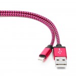 Кабель интерфейсный Cablexpert USB2 AM - Lightning M 1m нейлон оплетка фиолетовый CC-APUSB2PE1M