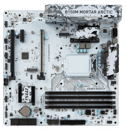 Мат.плата MSI B150M MORTAR ARCTIC s1151 Intel B150 microATX RET материнская плата форм-фактора microATXсокет LGA1151чипсет Intel B1504 слота  DDR4 DIMM, 2133 МГц