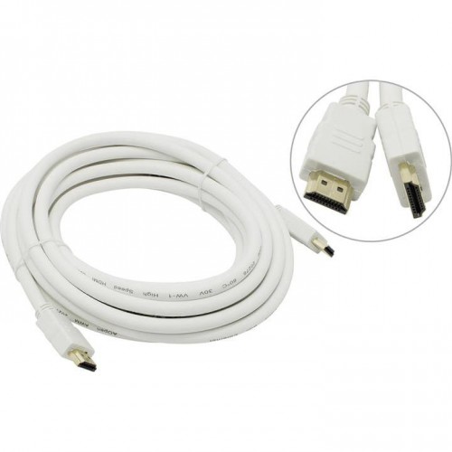 Кабель аудио-видео Aopen HDMI 19M - 19M v1.4 5m белый RET GOLD ACG511W-5M 