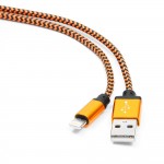 Кабель интерфейсный Cablexpert USB2 AM - Lightning M 1m нейлон оплетка оранжевый CC-APUSB2OE1M