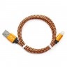 Кабель интерфейсный Cablexpert USB2 AM - Lightning M 1m нейлон оплетка оранжевый CC-APUSB2OE1M - 
