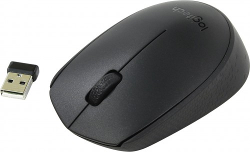 Мышь оптическая Logitech B170 беспроводная USB черный 910-004798 
