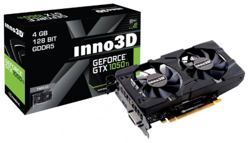 Видеокарта Inno3d GTX 1050TI 4Gb 1290 МГц PCI-E 3.0 RET N105T-1DDV-M5CM видеокарта NVIDIA GeForce GTX 1050 Ti4096 Мб видеопамяти GDDR5частота ядра/памяти: 1290/7008еМГцразъемы DVI, HDMI, DisplayPortподдержка DirectX 12, OpenGL 4.5, Vulkanработа с 3Ѓмониторами