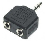 Разветвитель аудио-видео  JACK 3.5M - 2x3.5F