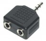 Разветвитель аудио-видео  JACK 3.5M - 2x3.5F - 