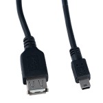 Кабель интерфейсный Perfeo USB2 AF - mini-5pinM 0.2m GOLD U4201