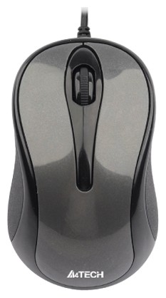 Мышь оптическая A4 Tech N-360-1 Glossy проводная USB серый 